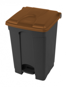 Probbax Contenedor de paso de 45L más del 50% reciclado tapa marrón