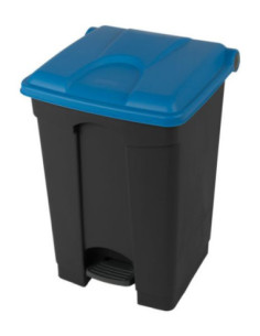 Probbax Contenedor de paso de 45L más del 50% reciclado tapa azul