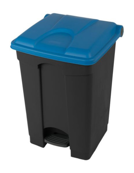 Probbax Contenedor de paso de 45L más del 50% reciclado tapa azul