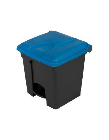 Probbax Contenedor de paso de 45L más del 50% reciclado tapa azul