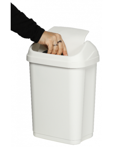 Probbax Contenedor de tapa abatible de 10 l