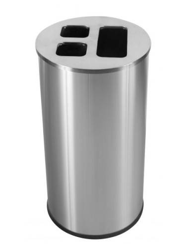 Probbax Contenedor de separación de residuos 60L - 3 compartimentos