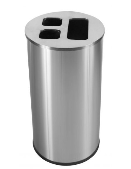 Probbax Contenedor de separación de residuos 60L - 3 compartimentos