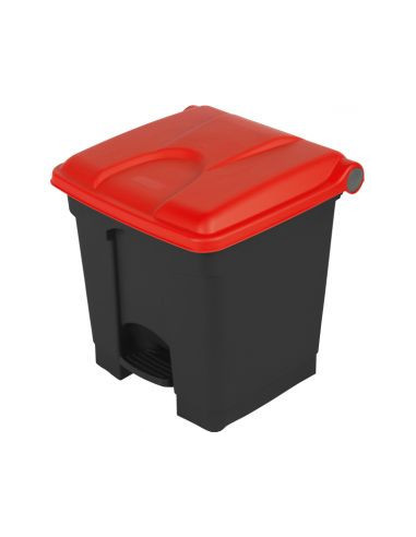 Probbax Contenedor de paso 70L más del 50% reciclado tapa roja