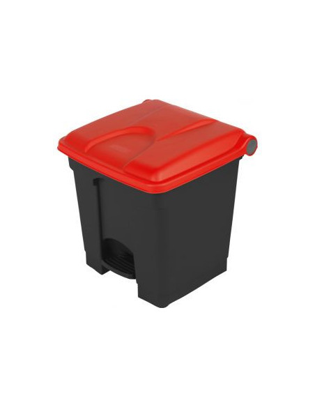 Probbax Contenedor de paso 70L más del 50% reciclado tapa roja