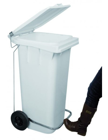 Probbax Contenedor móvil con pedal de 120L