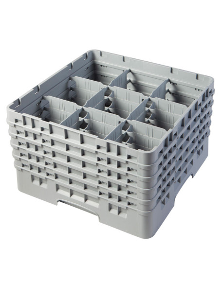 CAMBRO - 9S958-167 - Cesta de lavado 9 comp. 5 alturas - 14,8 cm Ø máx. - alt. máx. 25,8 cm - 50 x 50 x 30,8 cm