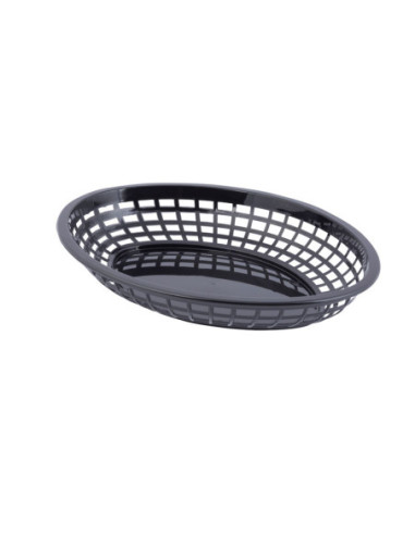 Tablecraft Cesta ovalada Jumbo de 30 x 22 x 4,5 cm Negro