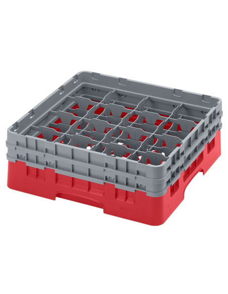 CAMBRO - 16S434-110 - Cesta de lavado 16 comp. 2 alturas - 10,9 cm Ø máx. - alt. máx. 13,5 cm - 50 x 50 x 18,4 cm
