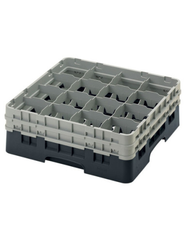 CAMBRO - 16S534-110 - Cesta de lavado 16 comp. 2 alturas - 10,9 cm Ø máx. - alt. máx. 14,9 cm - 50 x 50 x 18,4 cm