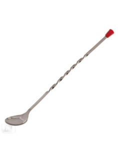 Tablecraft Agitadores cuchara con agarradera roja - 28 cm