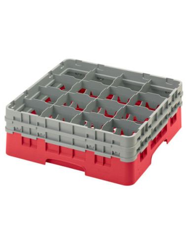 CAMBRO - 16S534-110 - Cesta de lavado 16 comp. 2 alturas - 10,9 cm Ø máx. - alt. máx. 14,9 cm - 50 x 50 x 18,4 cm