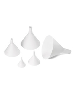 Tablecraft Set de 5 embudos de 5 - 7,5 -10 - 13 y 15 cm blancos.