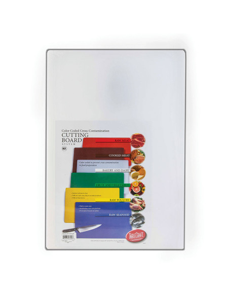 Tablecraft Tabla de cortar - de 1,5 cm espesor - 45,5 x 61 cm Blanco