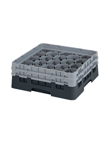 CAMBRO - 20S434-186 - Cesta de lavado 20 comp. 2 alturas - 9,84 cm Ø máx. - alt. máx. 13,5 cm - 50 x 50 x 18,4 cm