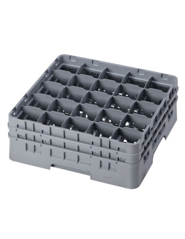 CAMBRO - 25S534-151 - Cesta de lavado 25 comp. 2 alturas - 8,7 cm Ø máx. - alt. máx. 14,9 cm - 50 x 50 x 18,4 cm