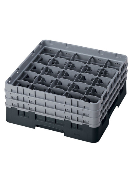 CAMBRO - 25S638-110 - Cesta de lavado 25 comp. 3 alturas - 8,7 cm Ø máx. - alt. máx. 17,6 cm - 50 x 50 x 22,5 cm
