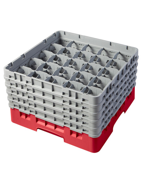 CAMBRO - 25S958-163 - Cesta de lavado 25 comp. 5 alturas - 8,7 cm Ø máx. - alt. máx. 25,8 cm - 50 x 50 x 30,8 cm