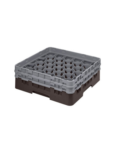 CAMBRO - 30S434-167 - Cesta de lavado 30 comp. 2 alturas - 7,84 cm Ø máx. - alt. máx. 13,5 cm - 50 x 50 x 18,4 cm