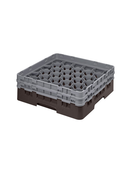 CAMBRO - 30S434-167 - Cesta de lavado 30 comp. 2 alturas - 7,84 cm Ø máx. - alt. máx. 13,5 cm - 50 x 50 x 18,4 cm