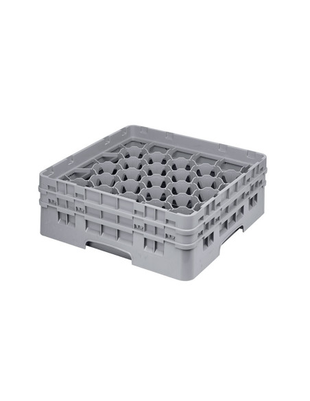 CAMBRO - 30S434-167 - Cesta de lavado 30 comp. 2 alturas - 7,84 cm Ø máx. - alt. máx. 13,5 cm - 50 x 50 x 18,4 cm