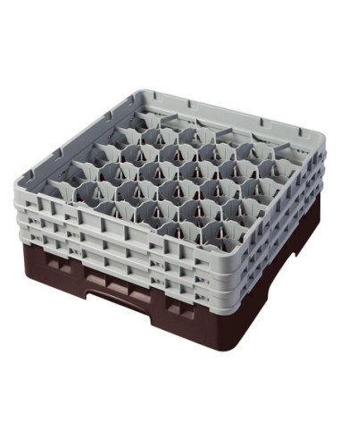 CAMBRO - 30S638-110 - Cesta de lavado 30 comp. 3 alturas - 7,84 cm Ø máx. - alt. máx. 17,6 cm - 50 x 50 x 22,5 cm
