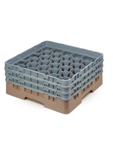 CAMBRO - 30S638-110 - Cesta de lavado 30 comp. 3 alturas - 7,84 cm Ø máx. - alt. máx. 17,6 cm - 50 x 50 x 22,5 cm