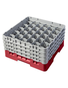 CAMBRO - 30S958-110 - Cesta de lavado 30 comp. 5 alturas - 7,84 cm Ø máx. - alt. máx. 25,8 cm - 50 x 50 x 30,8 cm