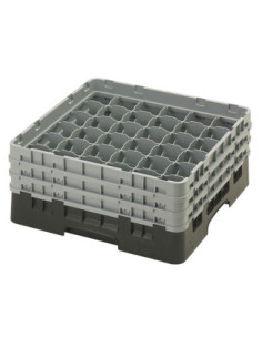 CAMBRO - 36S638-110 - Cesta de lavado 36 comp. 3 alturas - 7,2 cm Ø máx. - alt. máx. 17,6 cm - 50 x 50 x 22,5 cm