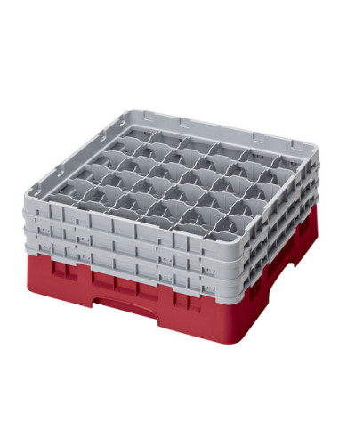 CAMBRO - 36S638-110 - Cesta de lavado 36 comp. 3 alturas - 7,2 cm Ø máx. - alt. máx. 17,6 cm - 50 x 50 x 22,5 cm