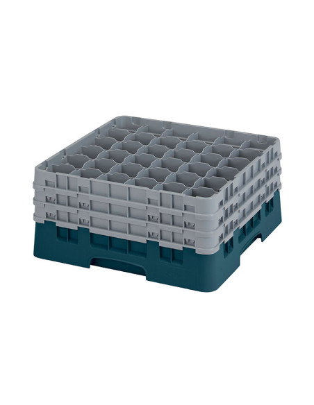 CAMBRO - 36S738-151 - Cesta de lavado 36 comp. 3 alturas - 7,2 cm Ø máx. - alt. máx. 20 cm - 50 x 50 x 22,5 cm